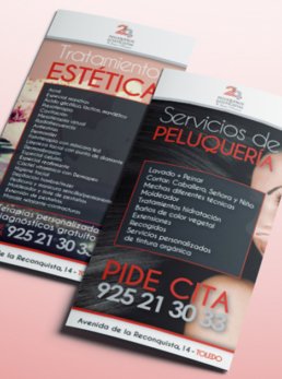 Folleto 2h peluqueros y esteticistas - Creative Studio, Diseño, Web y Publicidad en Toledo (Inicio)